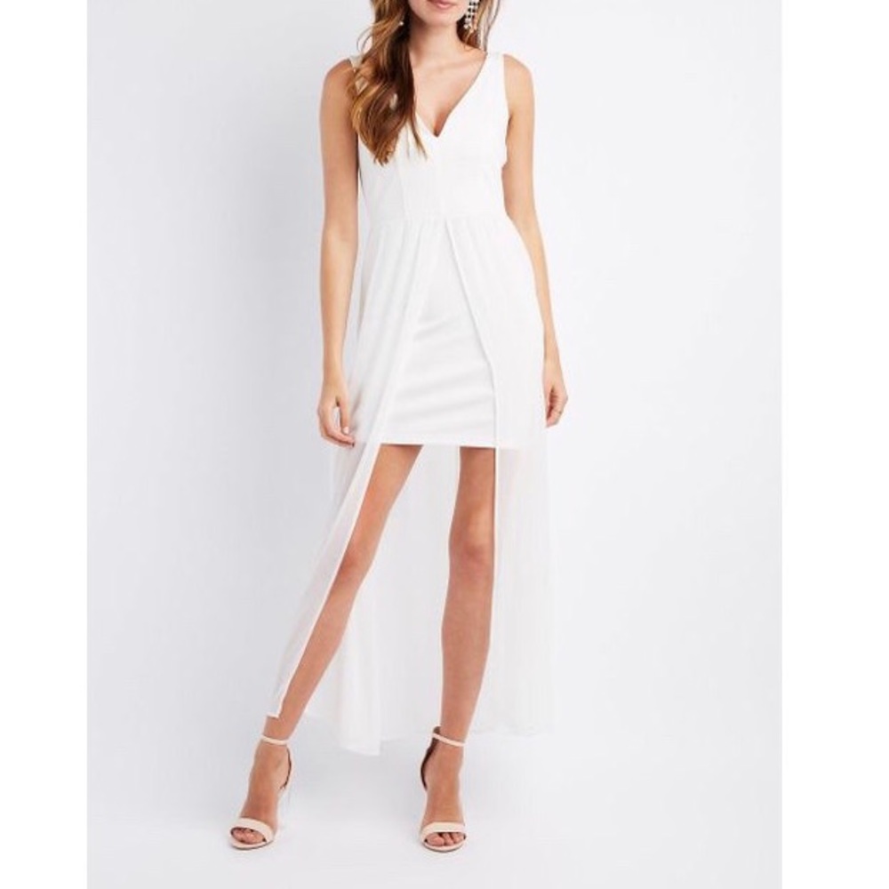 NWT White Overlay Maxi dress
